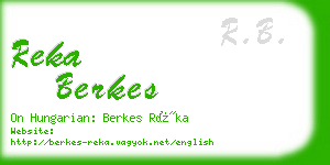 reka berkes business card